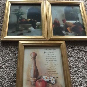 Kitchen pictures set of 3 @ 8x10